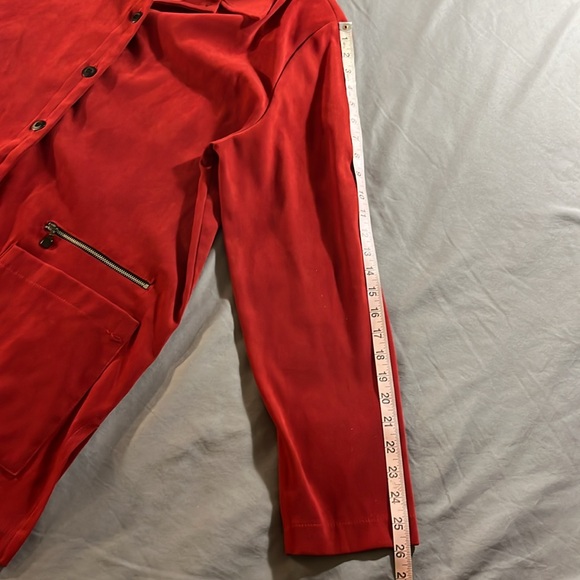 Vintage Red Shacket Velvety Jacket - Picture 7 of 9